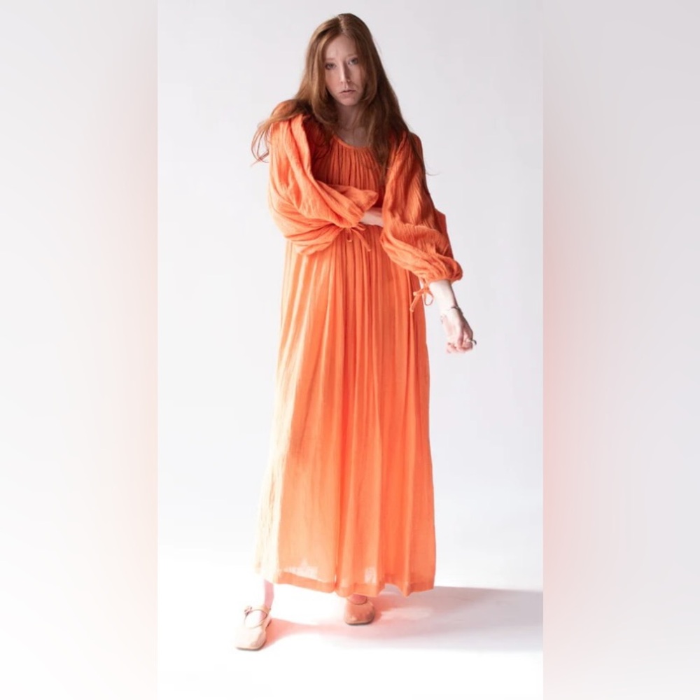 1970s Gauze Dress | Amerikan Climax-Pink - Picture 3 of 7